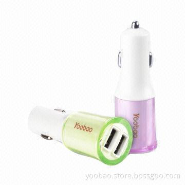 Car charger, YB204, 2 colors are available